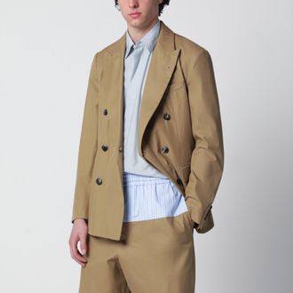 Dries Van Noten Camel double-breasted jacket