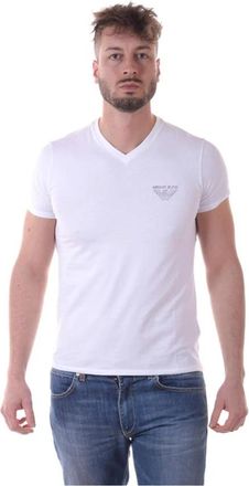 Armani Jeans Sweatshirts - Heren - T-shirts - Wit - S - Katoen - Tops