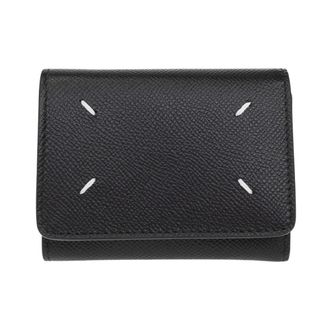 Maison Margiela Wallets & Cardholders, unisex, Black, Size: ONE SIZE Four-stitch Tri-fold Wallet
