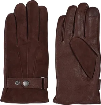 Howard London Accessoires, Heren, Bruin, 9 IN, Wol, Bayford Leren Handschoenen