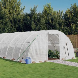 vidaXL Invernadero Con Estructura De Acero Blanco 24 M&sup2; 6x4x2 M Vidaxl