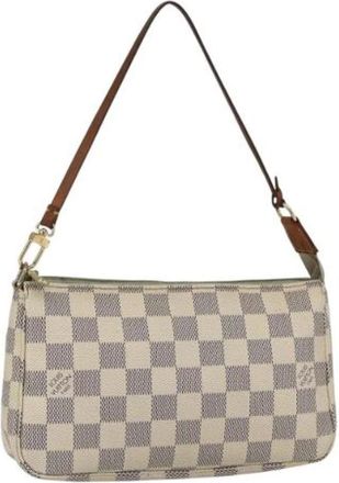 Louis Vuitton Pre-owned Shoulder Bags, female, White, Size: ONE SIZE Pre-owned Canvas Shoulder Bag