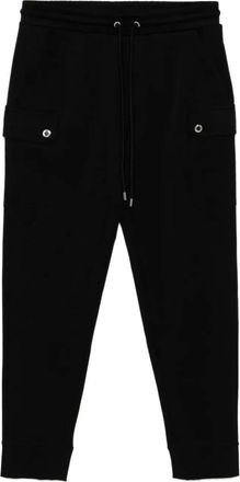 Michael Kors Knit Drawstring Joggers - Heren - Sweatpants - Zwart - 2XL - Katoen - Broeken