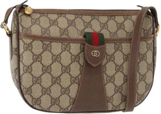 Gucci Pre-owned Cross Body Bags, female, Beige, Size: ONE SIZE Pre-owned Canvas Cross Body Bag