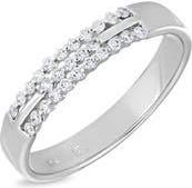 Bony Levy Liora Three Row Diamond Band Ring in 18K White Gold at Nordstrom Rack, Size 6.5