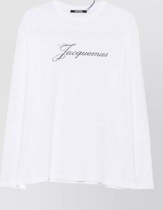 Jacquemus logo print cotton long-sleeve t-shirt