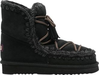 Mou Eskimo Scoubidoo Lace - Dames - Winterlaarzen - Zwart - 36 EU - Wol - Schoenen