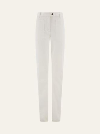 Ferragamo Women Five pocket trouser White