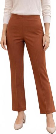 Jade Yoga Pull On Boot Cut Ankle Pant In Chocolate