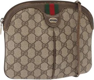 Gucci Pre-owned Vintage Canvas Cross Body Bag - Dames - Vintage Schoudertas - Beige - ONE Size - Vintage