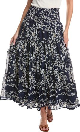 CeCe by Cynthia Steffe Cece Tiered Smock Waist Maxi Skirt