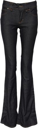 John Galliano Mid Waist Cotton Wide Leg Womens Jeans