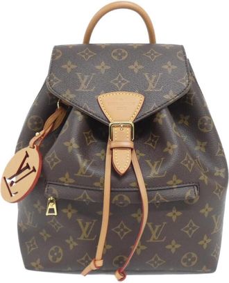 Louis Vuitton Monogram Marron Coated Canvas Backpack (Pre-Owned)