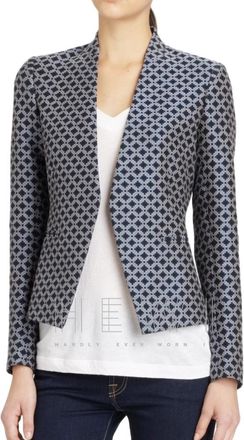 Theory stretch-wool geometric jacket Size XS