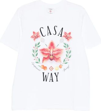 Casablanca Casa Way Orchid Print Classic T-Shirt
