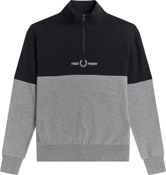 Fred Perry Half-zip Sweatshirt - Heren - Vesten met rits - Veelkleurig - 2XL - Katoen - Hoodies & sweatvesten