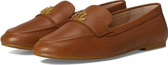 Lauren Ralph Lauren Averi III Burnished Leather Loafer Womens Shoes Deep Saddle Tan : 9.5 B - Medium