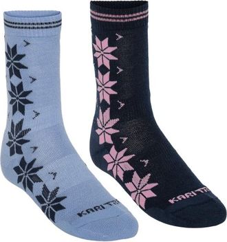 Kari Traa Vinst Wool Sock 2 Pack Merinosocken f&uuml;r Damen | blau