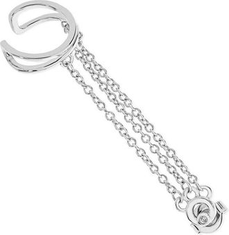 Lucy Quartermaine Art Deco Cuff And Stud With Chain in Sterling Silver at Nordstrom