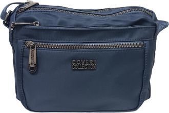 Coveri Collection Shoulder Bag in Nylon, Multi-Pockets with Zip, Adjustable Shoulder Strap, Lightweight ART.5050-6 Dimensions: 23 x 14 x 10 cm Coveri Brand, blue, CENTI