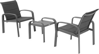 Hesperide Hesperide - Conjunto De Muebles De Jard&iacute;n Duo Elyn Antracita Y Grafito - 2 Plazas - Hesp&eacute;ride