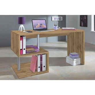 Dmora Escritorio Dmorisc, Escritorio Lineal Con Soporte Para Pc, Mesa De Oficina Multiusos, Escritorio Multiposici&oacute;n Para Ahorrar Espacio, 100% Made In Ital