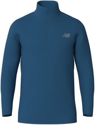 New Balance Laufshirt NEW BALANCE Space Dye 1/4 Zip, Herren, Gr. XL, blau (blau agate (), Web, Obermaterial: 84% Polyester, 16% Elasthan, Rundhals, Shirts Laufshi