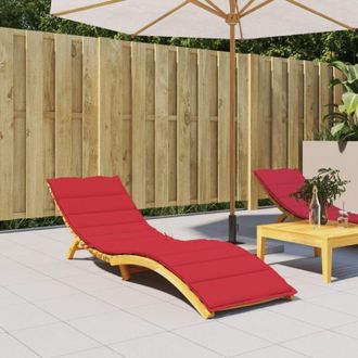 vidaXL Coj&iacute;n De Tumbona De Tela Oxford Rojo 200x60x3 Cm Vidaxl