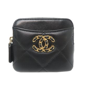 Chanel Black Leather Coin Purse/Coin Case (Pre-Owned)