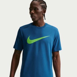 Nike Mens Nike Sportswear Swoosh T-Shirt in Blue | DC5094-476