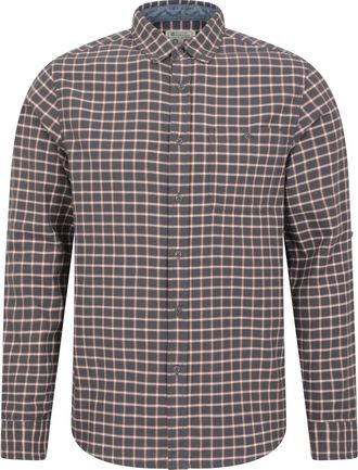Mountain Warehouse Heren Geruit Biologisch Overhemd (Donkergrijs)