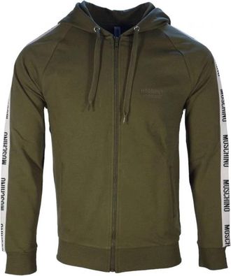 Moschino Full Zip Logo Sweatshirt - Heren - Vesten met rits - Groen - M - Katoen - Hoodies & sweatvesten