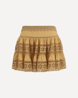 Charo Ruiz Ibiza Lea short Skirt in cotton voile Female S
