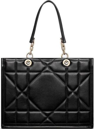 Dior Black Leather Tote Bag