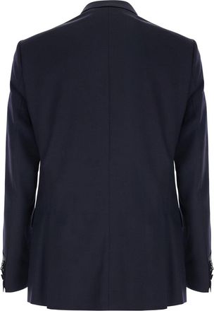 HUGO BOSS Mens Double-Breasted Wool Jacket Blue Blazers