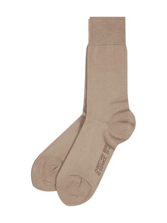 Christian Berg Socken mit Label-Print im 2er-Pack in Taupe, Gr&ouml;&szlig;e 39/42