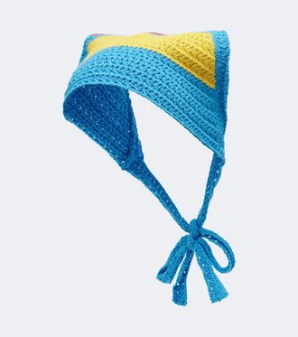 Poss&eacute; Tammy striped cotton head wrap