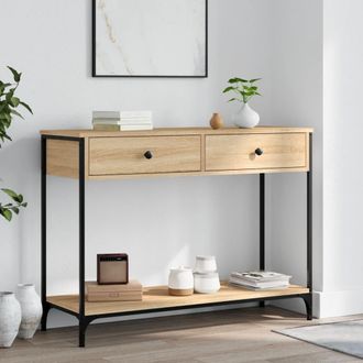 vidaXL Vidaxl - Mesa Consola Madera De Ingenier&iacute;a Roble Sonoma 100x34,5x75 Cm