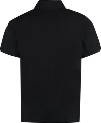 Palm Angels Mens Cotton Piqu&eacute; Polo Shirt Black T-shirts And Polos