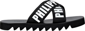 Philipp Plein Schoenen, Heren, Zwart, 40 EU, Leer, Gummy Sandalen