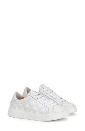 AGL Diamond Quilt Leather Sneaker in White-White at Nordstrom Rack, Size 10.5Us / 40.5Eu