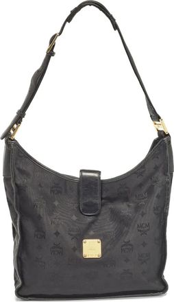 MCM Borsa a spalla con monogramma - Nero