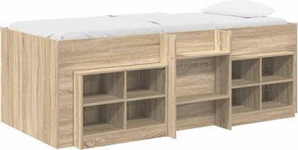 vidaXL Struttura Letto Loft Con Mobile 3 Pz Rovere Sonoma Vidaxl