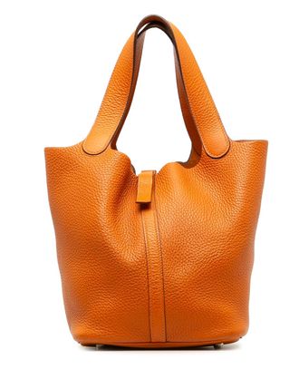 Herm&egrave;s Orange Clemence Picotin Lock 22