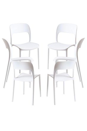 Regalos Miguel Pack 6 Sillas color blanco en polipropileno