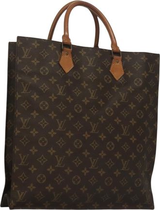 Louis Vuitton Sac Plat Bag Monogram Canvas Brown Canvas Bag (Pre-Owned)
