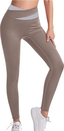 Generic Gym Leggings for Women UK Seamless Buttery Soft High Waisted Tummy Control Seamless Sports Leggings Ladies Yoga Pants Activewear Gray Plus Size 14 16 