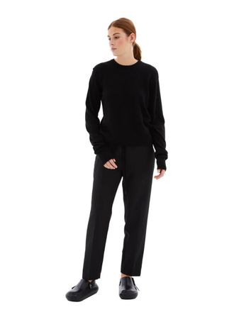 Jil Sander Black Cashmere Crew Neck Sweater