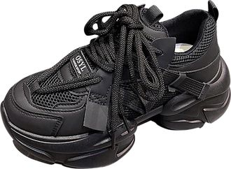 Generic Winter Women Summer Fashion Sport Running Shoes Lightweight Breathable Leisure Design for Teenagers and Students (Black, 4. 5)