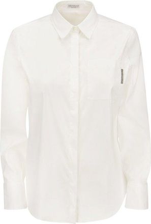 Brunello Cucinelli White Cotton Womens Shirt